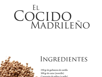 El cocido madrileño cocido layout webdesign white