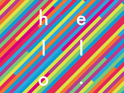 Hello Poster Preview adobe photoshop bright colorful geometric hello lines neon typography