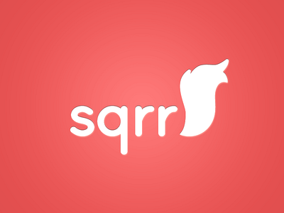 Sqrrl Logo Concept animal brand logo squirrel text typography vector