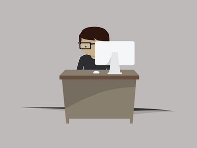 IT Guy Illustration adobe illustrator computer geek illustration person vector