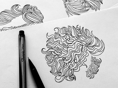 Hair Illustrations drawing hair hand drawn hand drawn illustration ink