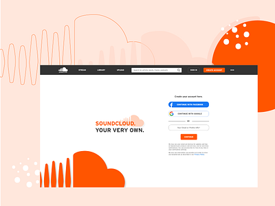 daily ui 001 ::: soundcloud signup re-design