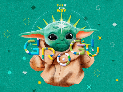 Grogu - Baby Yoda disney fanart grogu jedi mandalorian star wars starwars