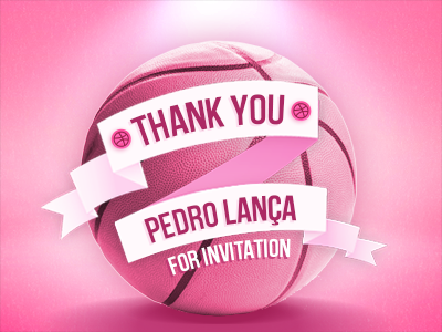 Thank You Pedro Lança dribbble invite thanks you