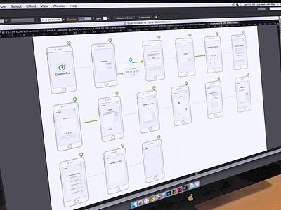 Carbon Cal Wireframe app cal carbon concept ecology wireframe