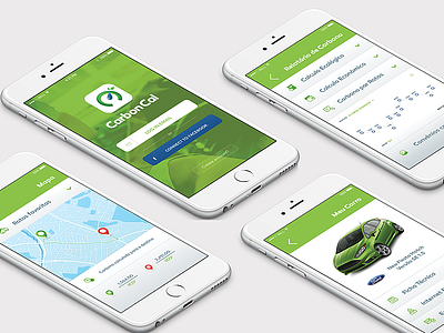 Carbon Cal app concepts ecology ui ux