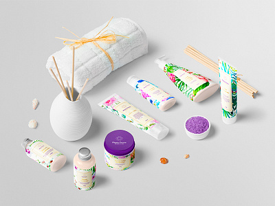 Plume Pretty kit brand branding cosmetics packing studio