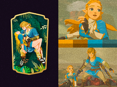 Zelda Breath of the Wild Label Drink illustration art label wild zelda