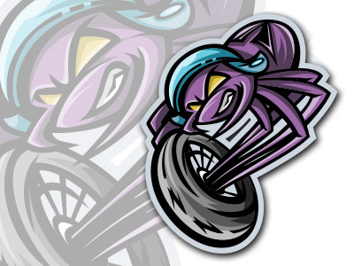 Spin'n Tread art concept design mascot vector