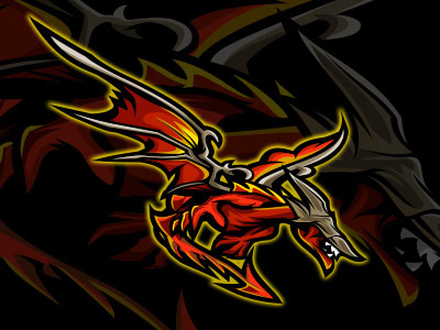 Dragon Armour art concept design mascot vector