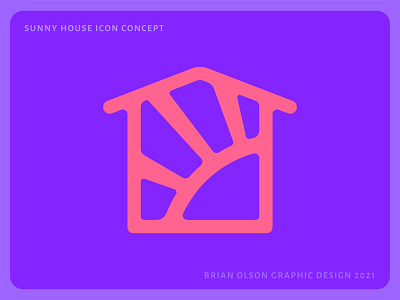 Sunny House Icon Concept brand branding clean color design designer flat graphicdesign icon iconography identity logo logodesign logos minimal vector vibrant
