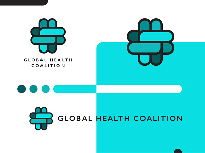 Global Health Coalition Logo Suite Design 2d blue brand branding charity clean design graphic design green health healthcare icon logo minimal nonprofit vector