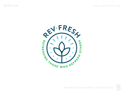 REVFresh Christian Non Profit | Logo Design best blue brand branding clean design direct freelance graphic design green icon illustration logo minimal quality simple vector