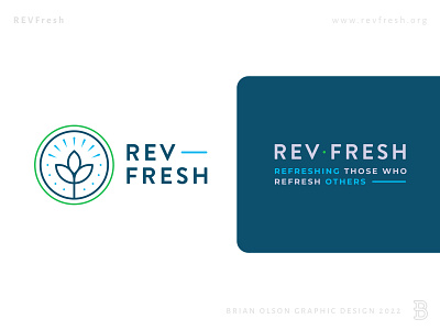 REVFresh Logo Variants best blue brand branding bright christian christianity clean design fresh graphicdesign green icon illustration logo minimal ministry quality refresh refreshment