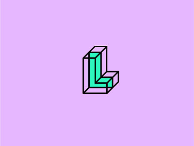 Triple "L" brand branding clean design flat frame green icon iconography illustration illustrator l logo logodesign minimal pink purple vector wireframe