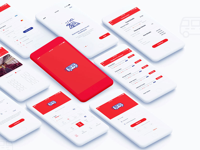 Red App UI Design by Harikumaran on Dribbble