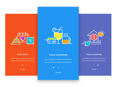 Onboarding explorations illustration onboarding ui design