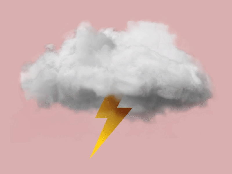 electric animated animation cinemagraph cloud lightning