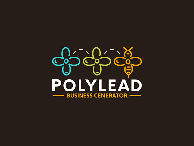 Lead generation logo agency logo bee bee logo bees and flowers business generator business logo flower flower logo lead generation marketing agency marketing logo online agency visual identity