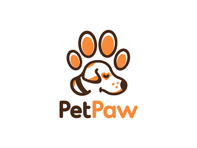 Logo design for a pet store. alive branding colorful dog double meaning double meaning logo energetic exciting fun fun logo line art logo memorable paw paw logo pet pet store playful playful logo visual identity