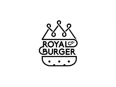 Royal Burger burger burger logo line art line craft line logo lines royal royal burger