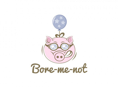 Event Planning co balloon balloon logo bore boring event planning logo pig pig logo pilot logo pink