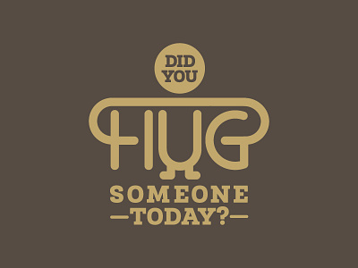 Raising Awareness badge/sticked design badge cocoa bronze hug hug logo pin design typography design