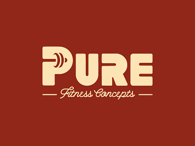 Fitness Co barbell logo fitness letter p p logo pure logo typography logo