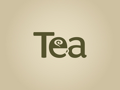 5 min concept just for fun :) negative space tea tea cup typography