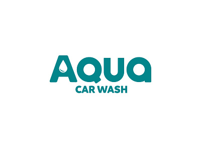 Carwash logo concept #3 aqua carwash carwash logo drop logo logo negative space negative space logo typography water water drop water drop logo