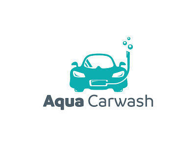 Carwash branding concept #5 car logo car wash logo carwash diving logo mask logo negative space negative space logo snorkel snorkel logo turquoise underwater logo
