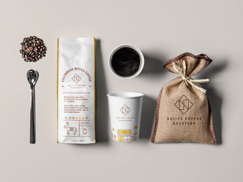 Download Packaging Concept For A Coffee Roastery By Yavor Lazarov On Dribbble PSD Mockup Templates