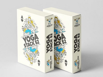 Yoga playing cards packaging