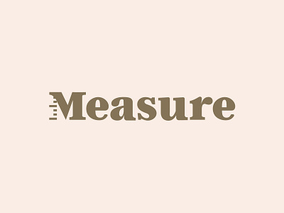 Minimalist wordmark concept boutique centimeter letter m luxury measure minimalist logo ruler typography upscale wordmark