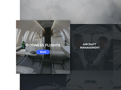 Scanwings services blocks blue homepage hover landing layout plane responsive sky ui ux web design