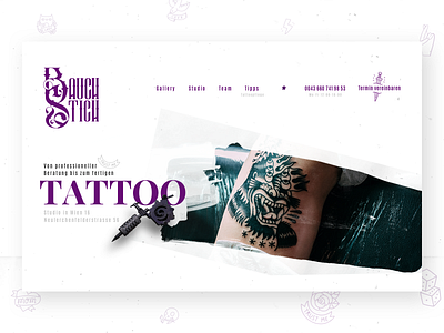 Tattoo Shop Header Concept art direction header screendesign shop tattoo ui ux webdesign