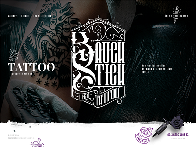 Tattoo Shop Header Concept art direction header screendesign shop tattoo ui ux webdesign