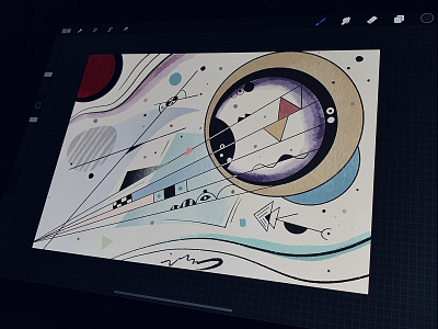 Composition art design illustrate illustration kandinsky plane composition procreate visual
