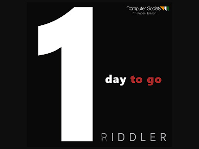 Riddler 2018 One day to go poster