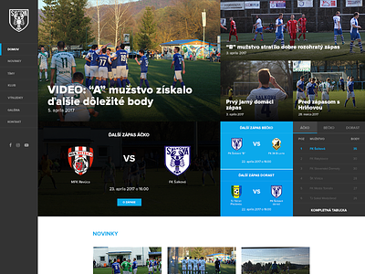New website for our football club football soccer web desing work in progress
