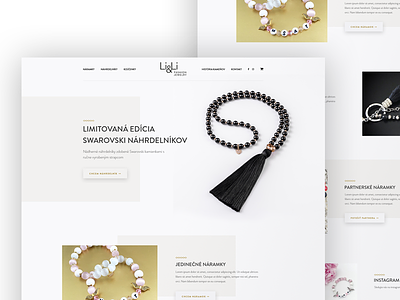 Li&Li Fashion Jewelry web design clean jewelry minimal webdesign
