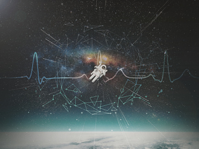 FLØATĘR. album art album artwork astonaut band black geometric gravity manipulation nasa nebula negative space noise outerspace photoshop planets space stars