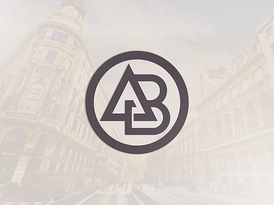 AIB barcelona centered circle logo logo mark mark typography