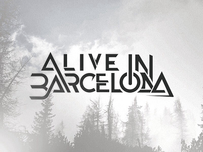 Alive In Barcelona Logo Type band logo branding identity interaction lettering logo logo design logo type mark sharp type typography