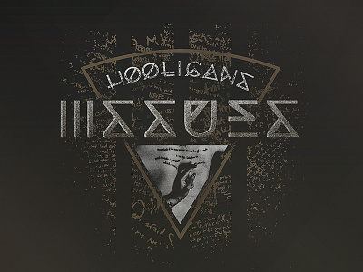 Hooligans album apparel band dark hooligan issues logo shirt t shirt tee texture