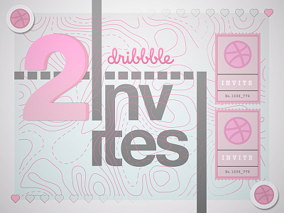 Dribbble Invites! 2 invites card dribbble invitation invite player promo prospect rsvp