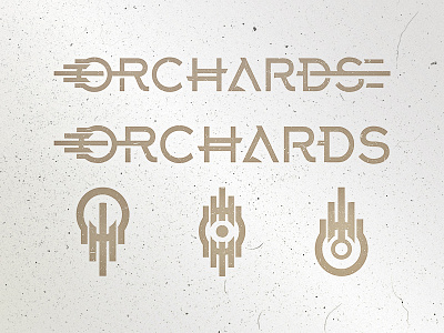 ØRCHRDS band custom distressed geometric letter lettering logo logotype textured type typeface typography