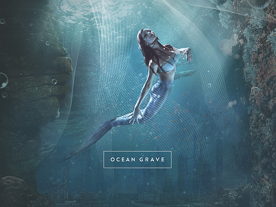 O C N || G R V abandoned album artwork bubbles cd cover coral cover deep float mermaid underwater water