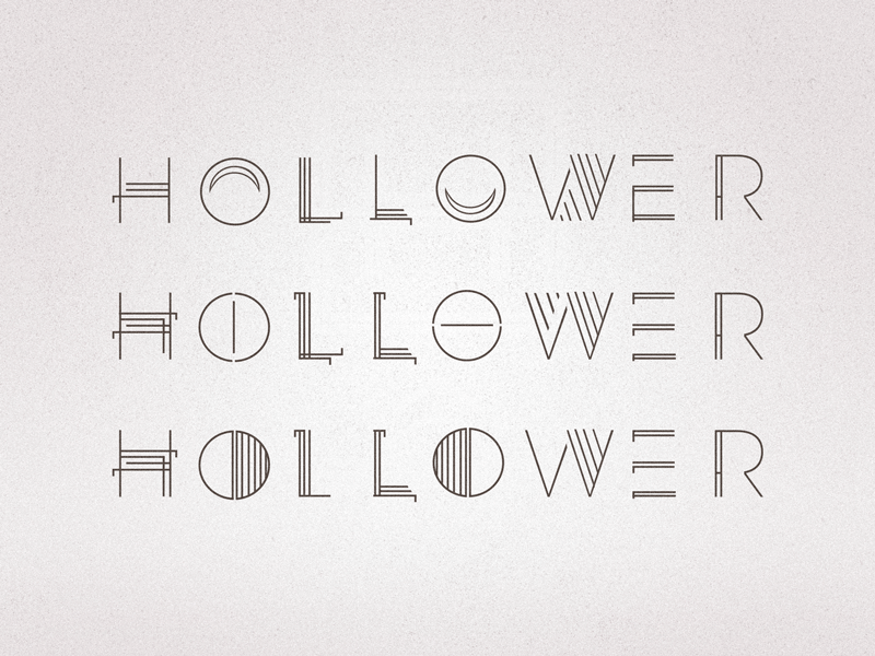 HØLLØW emblem lettering lines logo logo type mark minimal native typography