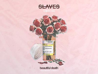 Slaves // Beautiful Death album artwork clippings collage cut death grain letters medical noise photoshop pills slaves